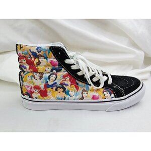 Vans Disney Princesses Size 9.5 Womens Or 8 Mens Hi Lace Black Fashion Sneakers